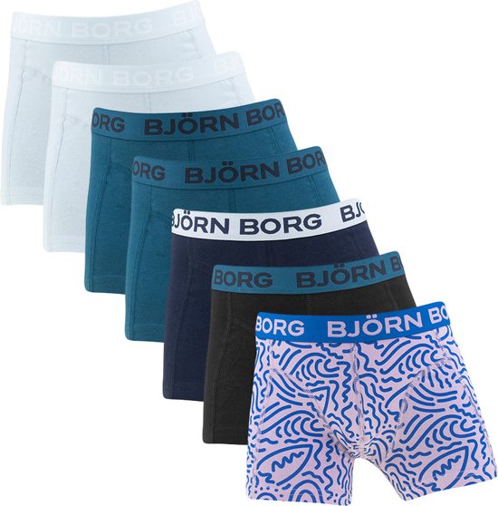 Björn Borg jongens cotton stretch 7P boxers basic print multi - 170/176