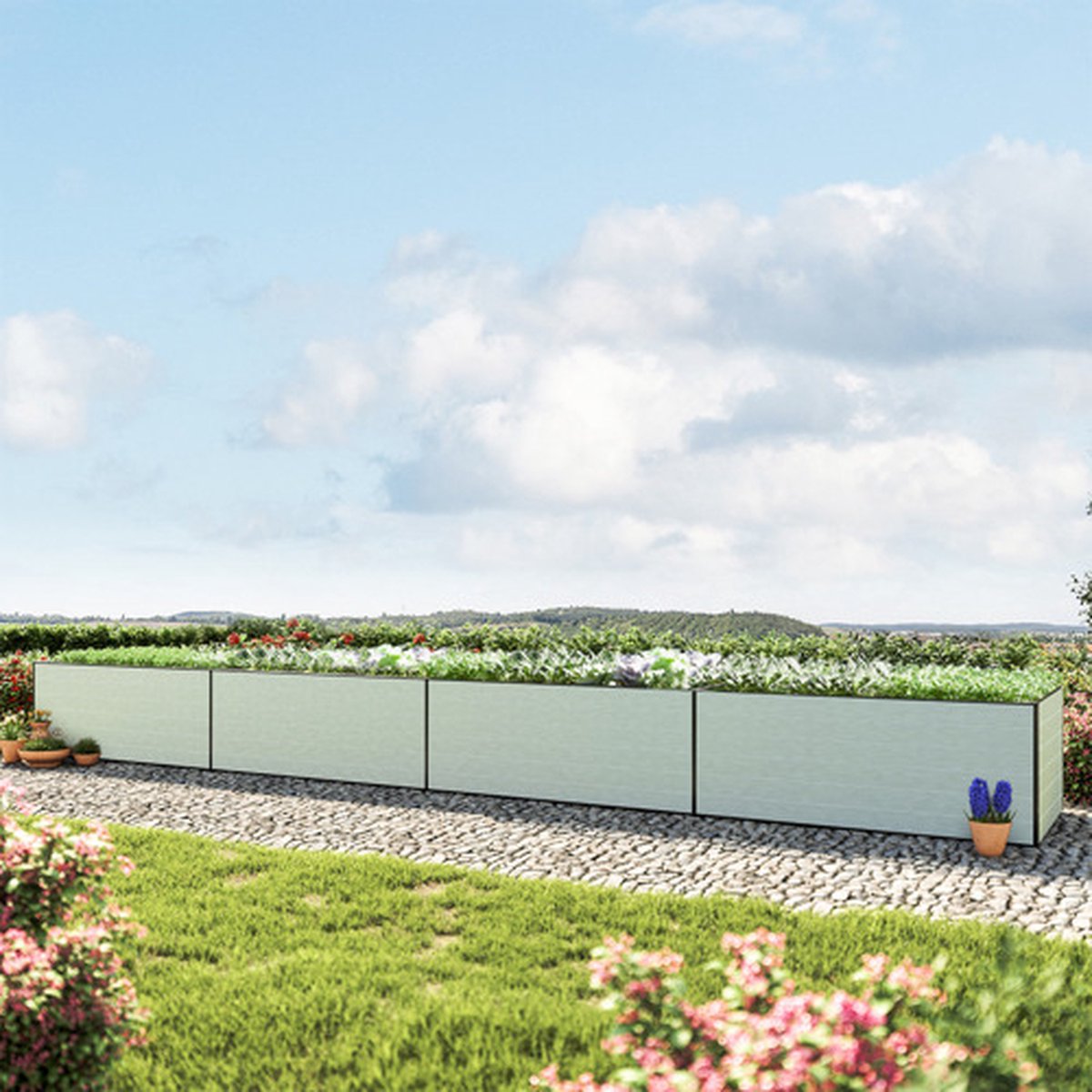 GFP 771 x 99 x 77 cm Moestuinbak Kingsize Daniela Aluminium (geanodiseerd)