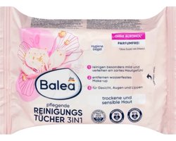 Balea Make-up verwijderaardoekjes voedend 3 in 1, 25 stuks