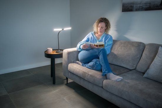 Lampe de bureau SBR Glow - Lampe de table - Lampe lumière du jour - 2 lampes LED - Dimmable - 3 couleurs de lumière - Zwart