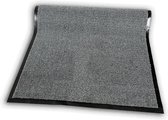 JYG binnen - buiten Schoonloopmat OLYMPIA grijs 90x240cm - 4 zijden stootrand - schoonloop loper voor binnen en buiten - anitslip onderzijde in verschillende maten verkrijgbaar