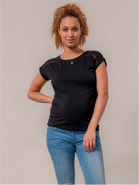 Prénatal zwangerschapsshirt - Zwangerschapskleding - Black - Maat L