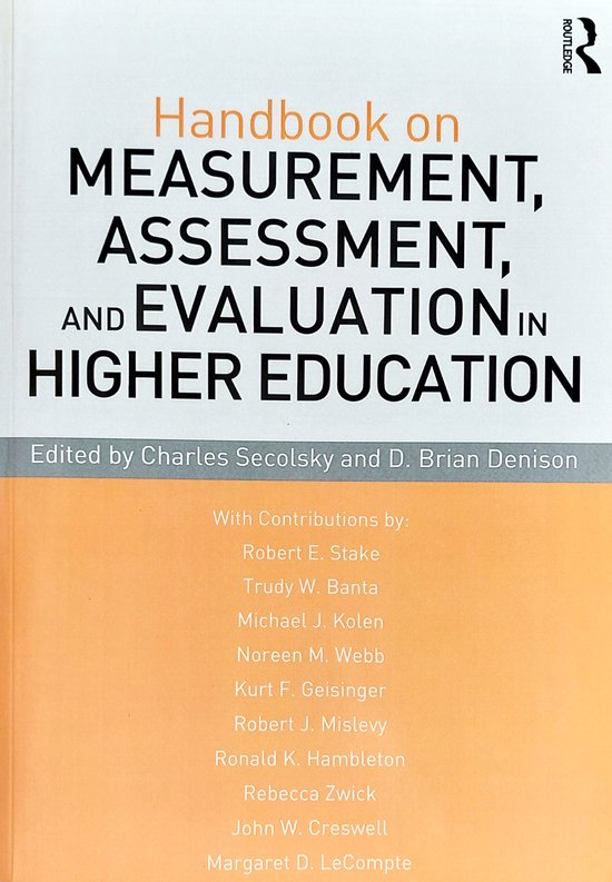 Handbook on Measurement, Assessment, and Evaluation in Highe ... - cover