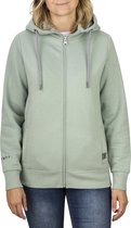 DENIMFY Dames Sweatjack DFClara regular fit Groen M Volwassenen Hoodie Capuchon Sweatshirt