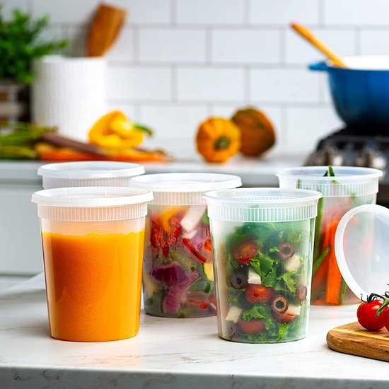 DRKIO 4 Pack Glazen Overnight Haver Containers met Deksels en Lepels 16oz Mason Potten voor Overnight Haver Potten Lekvrije Havermout Container Maaltijd Prep Jar voor Granen Fruit Groente Melk Salade