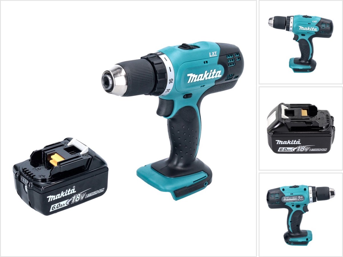 Makita DDF 453 G1 accuboormachine 18 V 42 Nm + 1x oplaadbare accu 6.0 Ah - zonder oplader