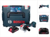 Bosch GWX 18V-7 Professionele accu haakse slijper 18 V 125 mm Brushless X-LOCK + 1x ProCORE accu 4.0 Ah + L-Boxx - zonder lader
