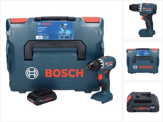Bosch GSR 18V-45 accuboormachine 18 V 45 Nm borstelloos + 1x ProCORE accu 4.0 Ah + L-Boxx - zonder oplader