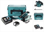 Makita DCS 553 RG1J scie circulaire à métaux sans fil 18V 150 mm sans balais + 1x batterie rechargeable 6,0 Ah + chargeur + Makpac