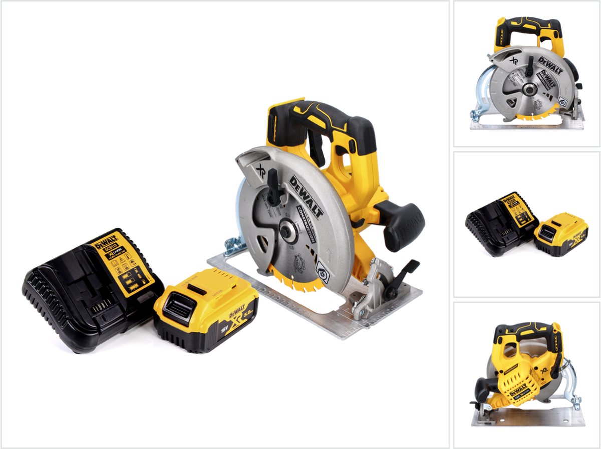 DeWalt DCS 570 P1 accucirkelzaag 18 V 184 mm borstelloos + 1x accu 5.0 Ah + lader