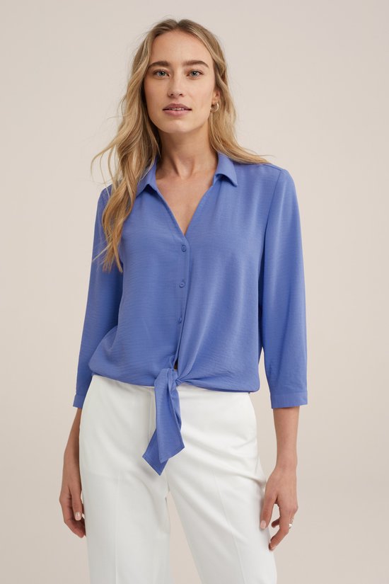 WE Fashion Dames blouse met knoopdetail