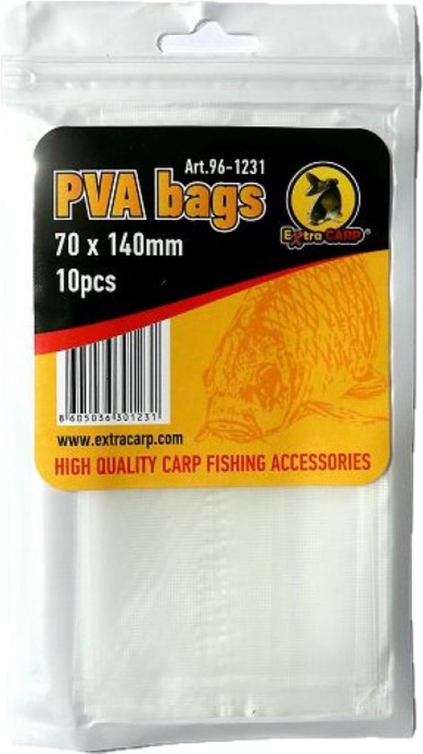 EXC PVA Bags Small - 70x140mm - 20 stuks - PVA zakjes Karper vissen - Hengelsport