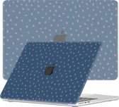 Lunso - Geschikt voor MacBook Air 13 inch M2 (2022) - cover hoes - Purple Pips