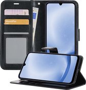 Étui pour Samsung A25 Case Book Case Cover Wallet Cover Walletcase - Étui pour Samsung Galaxy Galaxy A25 Case Bookcase Case - Zwart