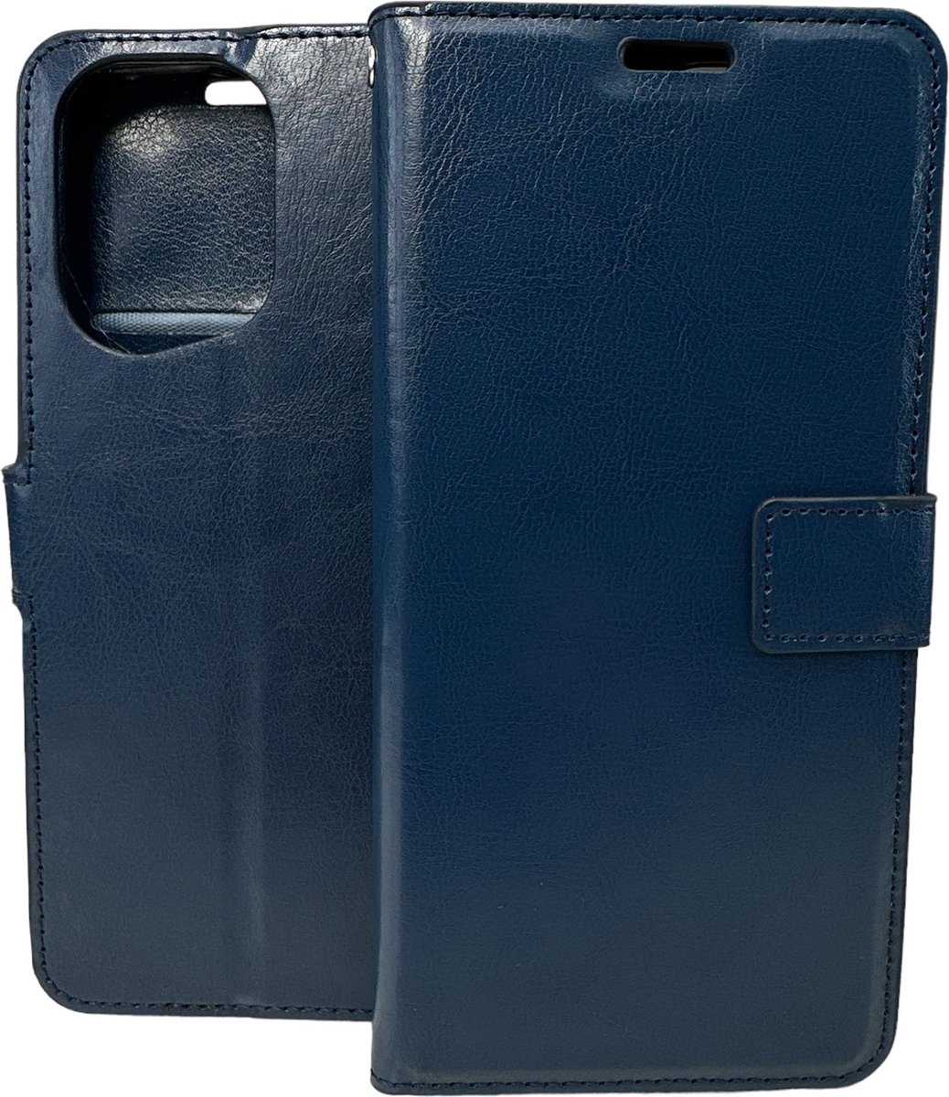 Portemonnee Book Case Hoesje Geschikt voor: Oppo Find X5 Pro - donker blauw