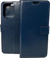 Portemonnee Book Case Hoesje Geschikt voor: Oppo Find X5 Pro - donker blauw