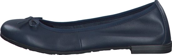 MARCO TOZZI premio Leather, Insole Leather + Feel Me Dames Ballerina's - NAVY - Maat 41