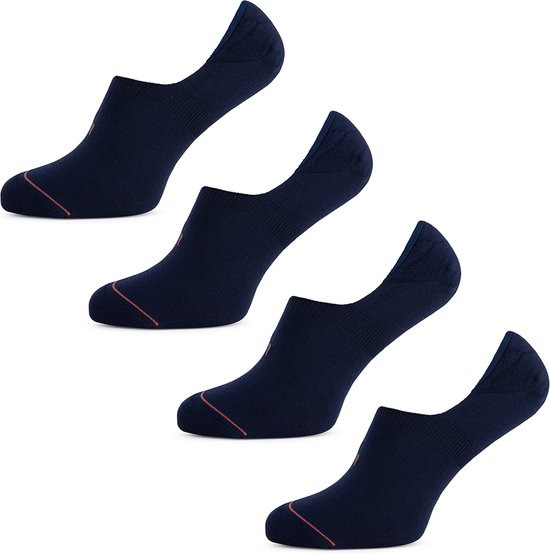 Undiemeister - Sokken - Sokken heren - Handgemaakt - 4-pack - Gemaakt van Mellowood - Footies - Storm Cloud (blauw) - Anti-transpirant - 35-38