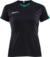 Craft Progress Contrast Shirt Korte Mouw Kinderen - Zwart / Groen | Maat: 158/164