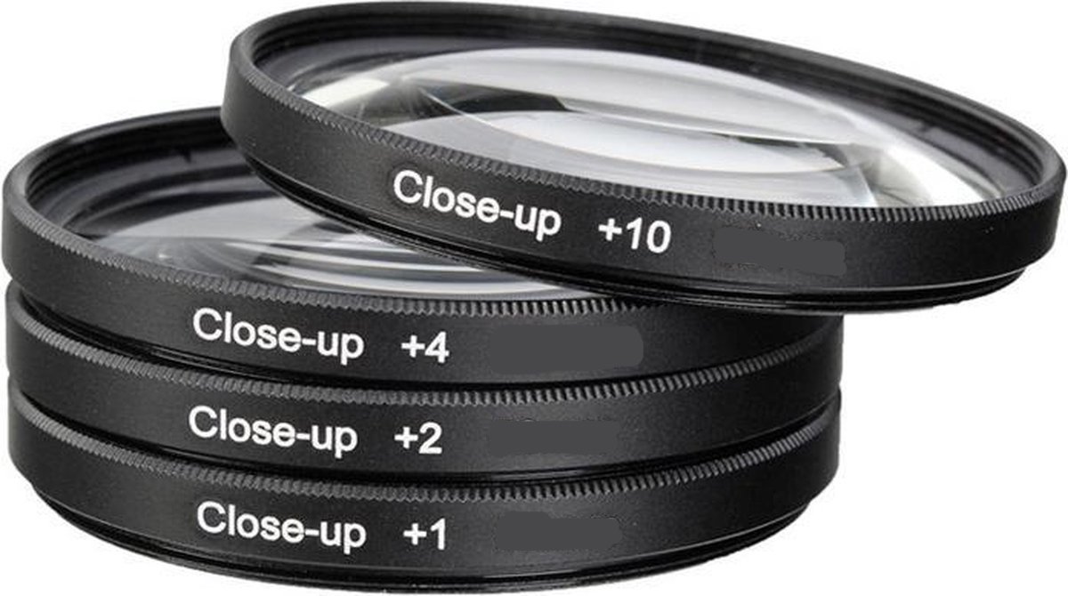 DutchOptics 4x 77mm Close up Macro Filter Set +1+2+4+10 camera lens kit