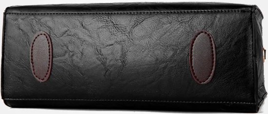 N3 Collecties Sac à main pour femme Sac à bandoulière en cuir PU Sac à main pour femme Zwart