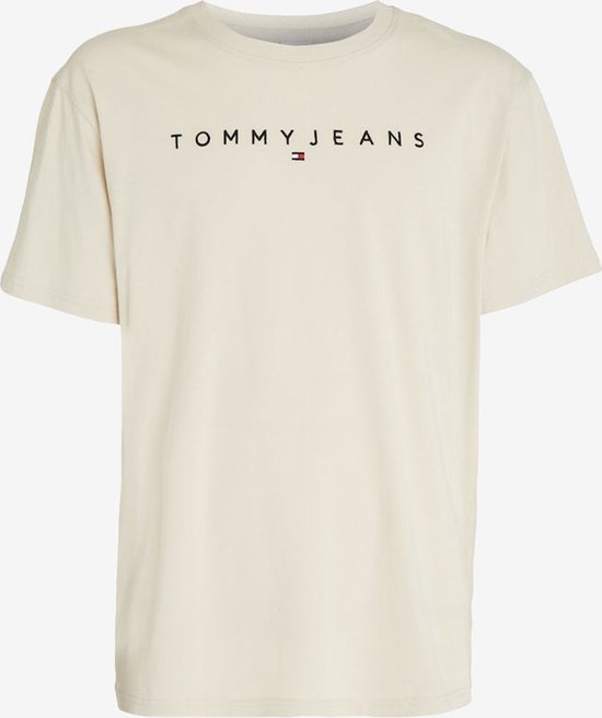 Tommy Jeans Reg Linear Logo Tee Zand - XL