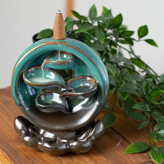 Wierook Houder Waterval Blauw Bol Keramiek