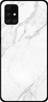 Smartphonica Telefoonhoesje voor Samsung Galaxy A71 5G met marmer opdruk - TPU backcover case marble design - Wit / Back Cover geschikt voor Samsung Galaxy A71 5G