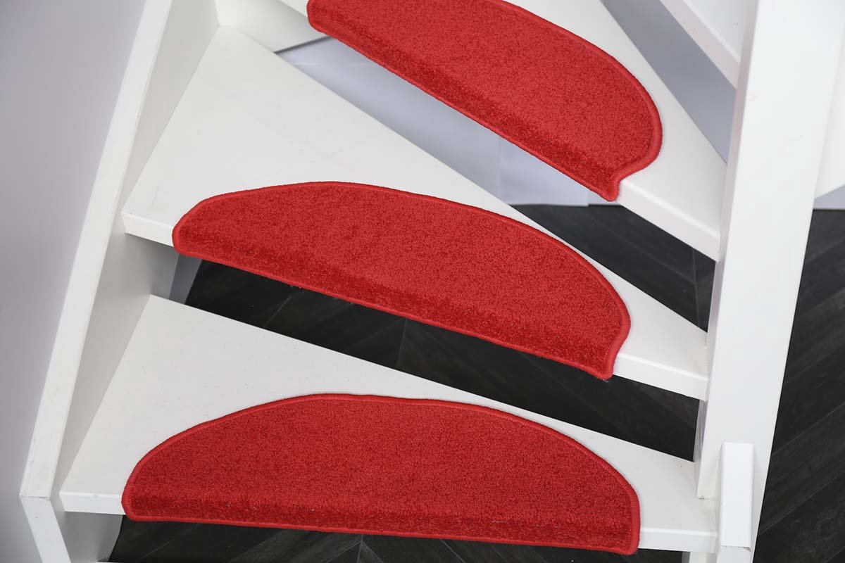 Trapmatten Twist- 15 stuks-65x20x4 cm-Rood