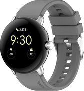 Strap-it Siliconen bandje met gespsluiting - geschikt voor Google Pixel Watch 1/2 (grijs)