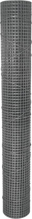 Un rouleau droit de grillage galvanisé, 50cm de large, avec des ouvertures carrées.