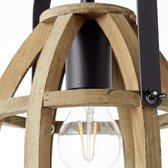 Brilliant Lamp Calley hanglamp 25cm donker hout/zwart aluminium zwart 1x A60, E27, 42 W