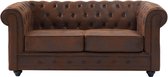 Bol.com Vente-unique Tweezitsbank CHESTERFIELD van microvezel met vintage look aanbieding