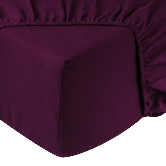 Hoeslaken flanelle - 100% coton - 140x200 - violet