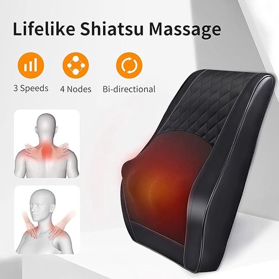 Nek en Rug Massager met Warmte, Massagers voor Nek en Rug ...