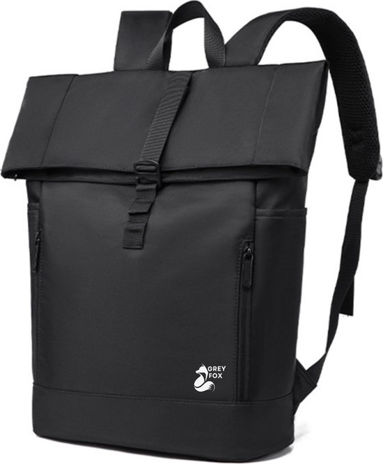Grey Fox Rolltop Backpack - Cartable - Hydrofuge - Grande capacité 22L - Zwart
