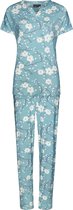 Pastunette - Tree Blossom - Dames Pyjamaset - Blauw - Viscose - Maat 48