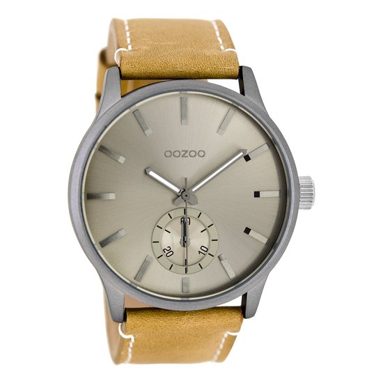 Titanium OOZOO horloge met zand leren band - C9081