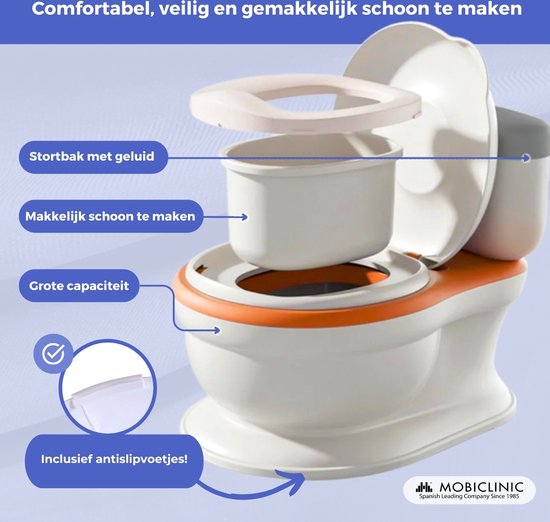 Mobiclinic TOIKID - Kindertoilet - Kinder wc - Kinder toiletpot - Antislip - Afneembare emmer - 1 tot 6 jaar - Makkelijk schoon te maken - mobiclinic