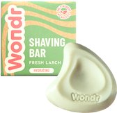 WONDR Shaving bar - Shave it baby - Fresh Larch - Hydraterend - Unieke vorm - Unisex - 80g