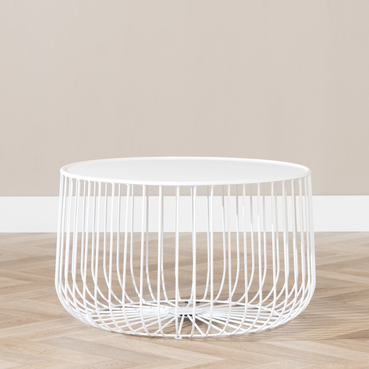 Bronx71® Salontafel Senna metaal wit - Salontafel rond