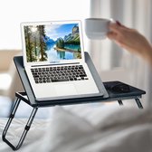 Laptoptafel voor bed, opvouwbare bedtafel,Laptoptafel for your bed, inklapbare laptoptafel - ontbijttafel met inklapbare poten 42x75x34.5cm