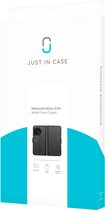 OnePlus 12R Bookcase hoesje - Just in Case - Effen Zwart - Kunstleer