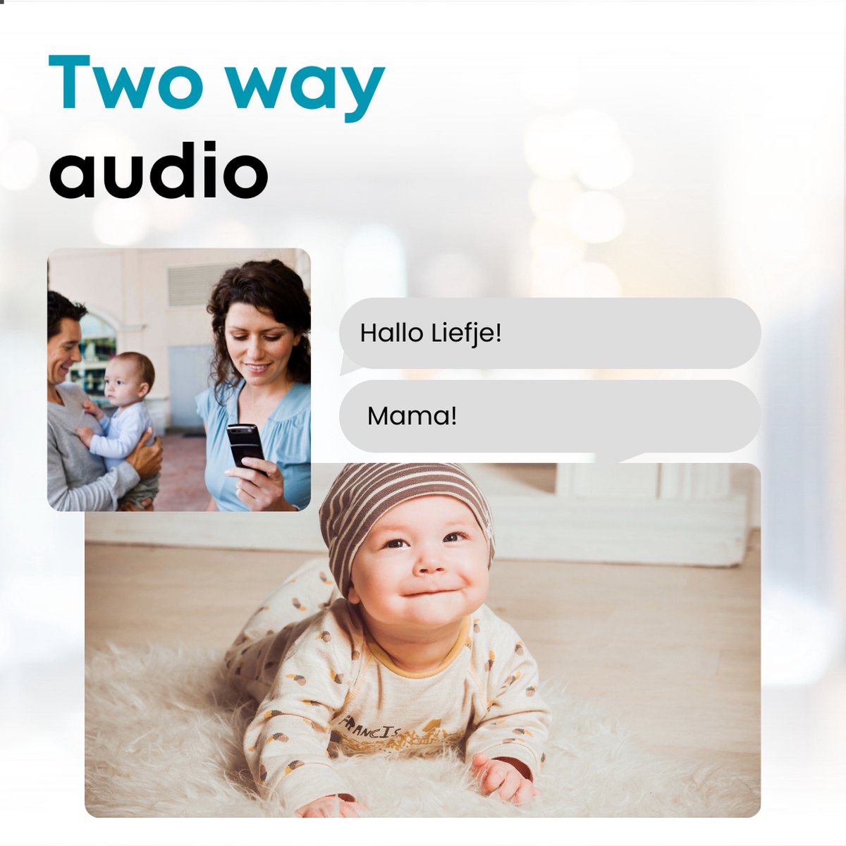 Babyfoon met Camera FULL HD en Nachtzicht - afbeelding 3