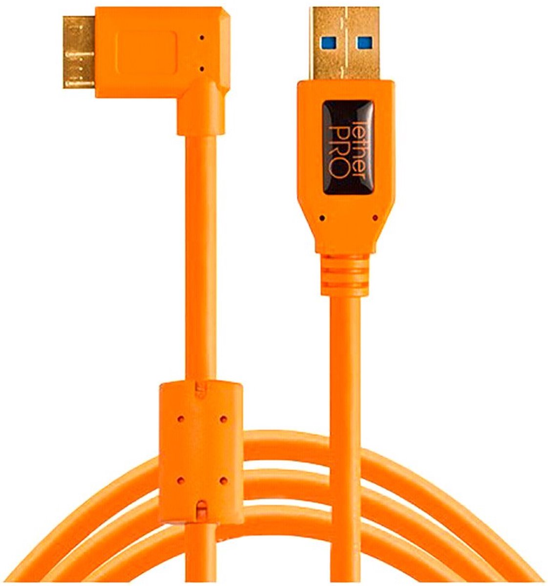 Tether Tools TetherPro USB 3.0 A male to Micro B Right Angle 4,6m oranje