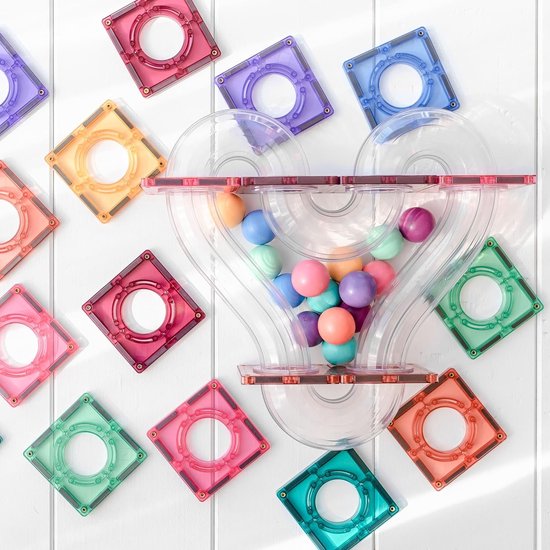 CONNETIX - Magnetisch Tegels - Pastel Ballenpakket - 16 Stuks - Magnetisch Speelgoed