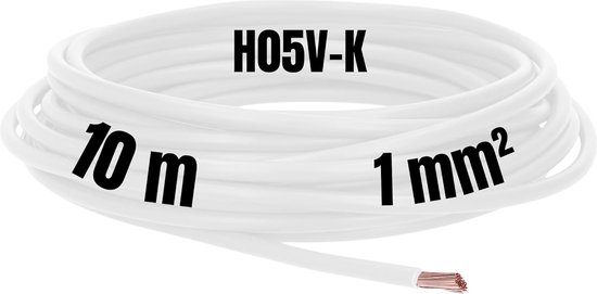 Kalitec Câble De Câblage H05V-K (X05V-K) 1 Mm² Transparent - 10 M - En