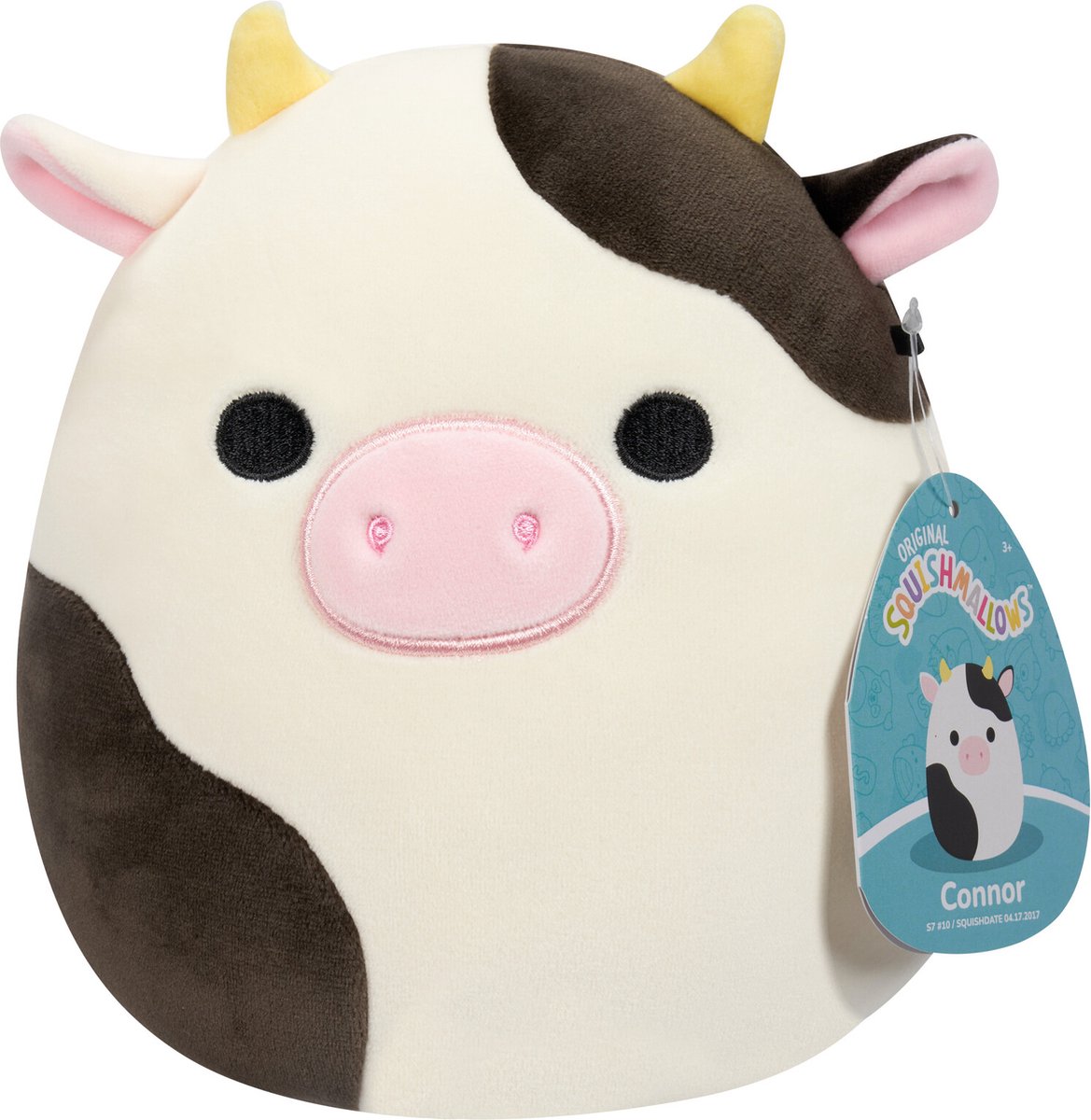 Squishmallows Connor - Black and White Cow 19cm Plush