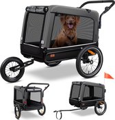 KESSER® Hondenfietskar tot 40 kg 3in1 Hondenbuggy - Fietskar Hond Jogger - Grijs