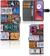 Wallet Book Case Geschikt voor Motorola Moto G84 GSM Hoesje Kentekenplaten